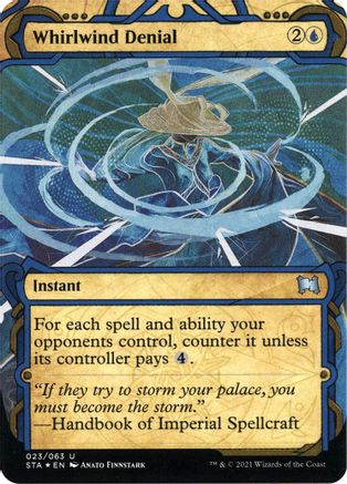 Image of Whirlwind Denial (Foil Etched) (STA-023) - Strixhaven Mystical Archive (Borderless) Foil