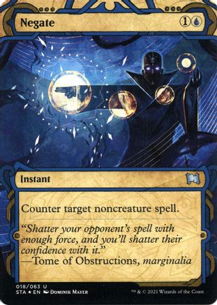 Image of Negate (Foil Etched) (STA-018) - Strixhaven Mystical Archive (Borderless) Foil