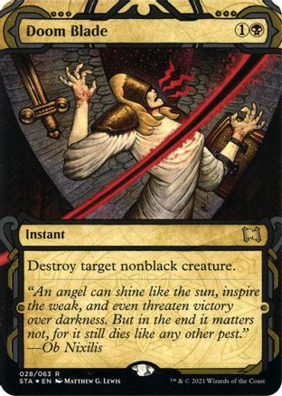 Image of Doom Blade (Foil Etched) (STA-028) - Strixhaven Mystical Archive (Borderless) Foil