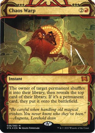 Image of Chaos Warp (Foil Etched) (STA-036) - Strixhaven Mystical Archive (Borderless) Foil