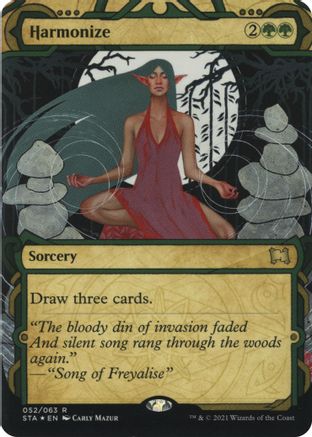Image of Harmonize (Foil Etched) (STA-052) - Strixhaven Mystical Archive (Borderless) Foil