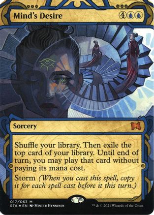 Image of Mind's Desire (Foil Etched) (STA-017) - Strixhaven Mystical Archive (Borderless) Foil