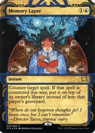 Image of Memory Lapse (Foil Etched) (STA-016) - Strixhaven Mystical Archive (Borderless) Foil