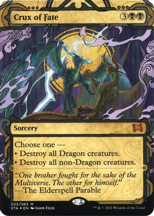 Image of Crux of Fate (Foil Etched) (STA-025) - Strixhaven Mystical Archive (Borderless) Foil