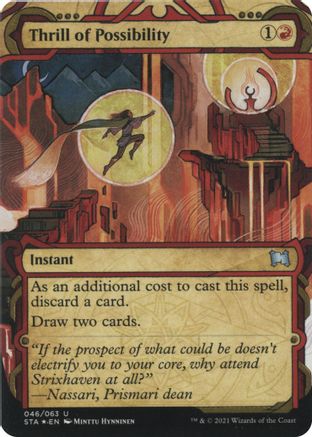 Image of Thrill of Possibility (Foil Etched) (STA-046) - Strixhaven Mystical Archive (Borderless) Foil