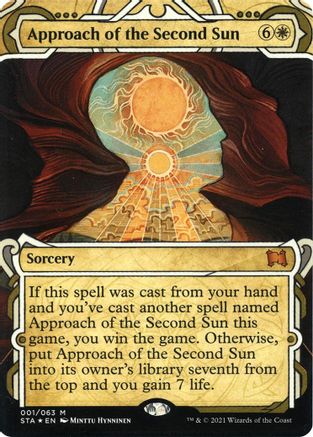 Image of Approach of the Second Sun (Foil Etched) (STA-001) - Strixhaven Mystical Archive (Borderless) Foil