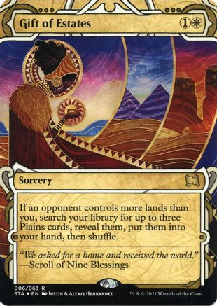 Image of Gift of Estates (Foil Etched) (STA-006) - Strixhaven Mystical Archive (Borderless) Foil