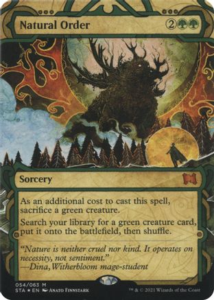 Image of Natural Order (Foil Etched) (STA-054) - Strixhaven Mystical Archive (Borderless) Foil