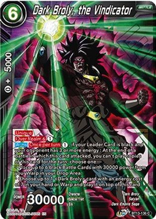 Image of Dark Broly, the Vindicator (BT13-136) - Supreme Rivalry