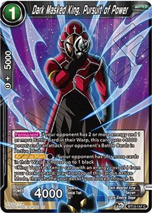 Image of Dark Masked King, Pursuit of Power (BT13-147) - Supreme Rivalry Foil