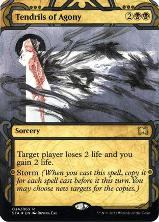 Image of Tendrils of Agony (Foil Etched) (STA-034) - Strixhaven Mystical Archive (Borderless) Foil