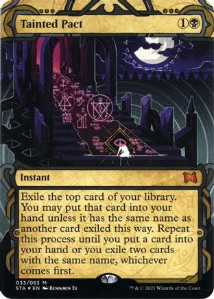 Image of Tainted Pact (Foil Etched) (STA-033) - Strixhaven Mystical Archive (Borderless) Foil