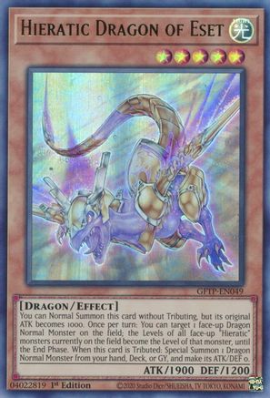 Image of Hieratic Dragon of Eset (GFTP-EN049) - Ghosts From the Past 1st Edition
