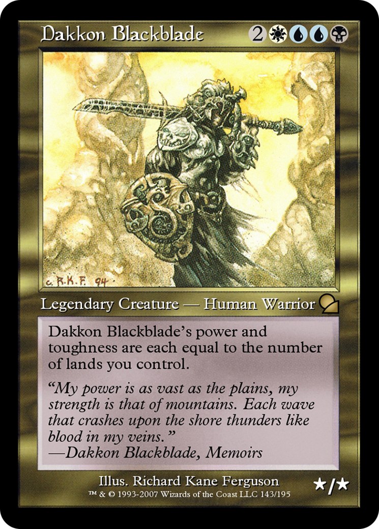 Image of Dakkon Blackblade (ME1-143) - Masters Edition Foil