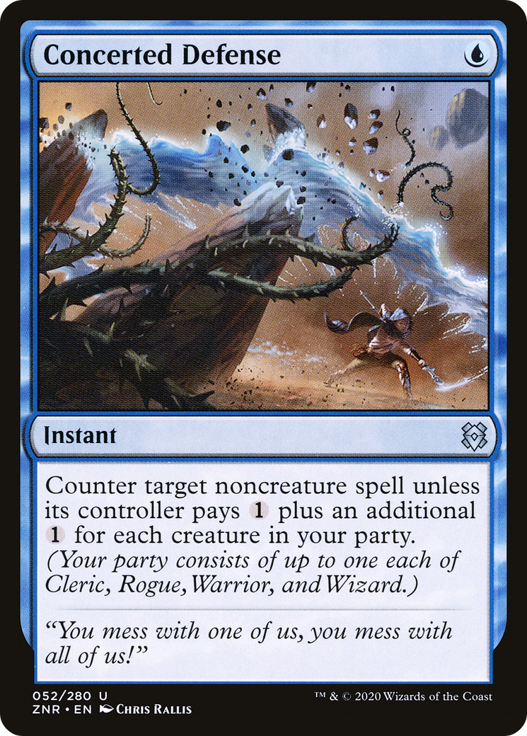 Image of Concerted Defense (ZNR-052) - Zendikar Rising Foil