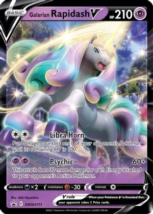 Image of Galarian Rapidash V SWSH111  - Holofoil SWSH Sword & Shield Promo Cards - Promo