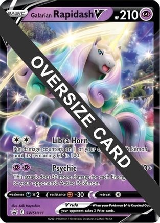 Image of Galarian Rapidash V SWSH111  - Holofoil Jumbo Cards - Promo