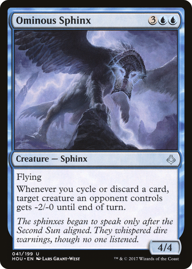 Image of Ominous Sphinx (HOU-041) - Hour of Devastation Foil