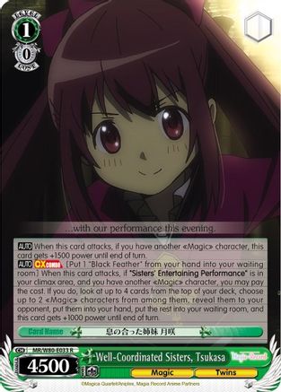 Image of Well-Coordinated Sisters, Tsukasa (MR/W80-E033 R) - Magia Record: Puella Magi Madoka Magica [Side Story] (Anime)