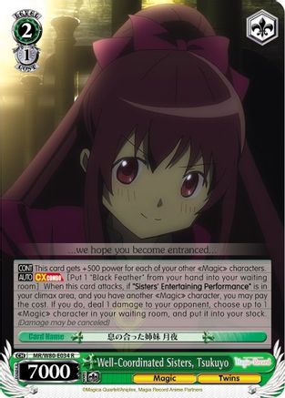 Image of Well-Coordinated Sisters, Tsukuyo (MR/W80-E034 R) - Magia Record: Puella Magi Madoka Magica [Side Story] (Anime)