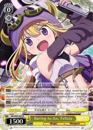 Image of Raring to Go, Felicia (MR/W80-E004 R) - Magia Record: Puella Magi Madoka Magica [Side Story] (Anime)