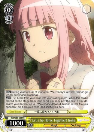 Image of Let's Go Home Together! Iroha (MR/W80-E017 C) - Magia Record: Puella Magi Madoka Magica [Side Story] (Anime)