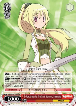 Image of Pursuing the Truth of Rumors, Momoko (MR/W80-E050 RR) - Magia Record: Puella Magi Madoka Magica [Side Story] (Anime)