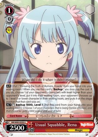 Image of Usual Squabble, Rena (MR/W80-E058 U) - Magia Record: Puella Magi Madoka Magica [Side Story] (Anime)