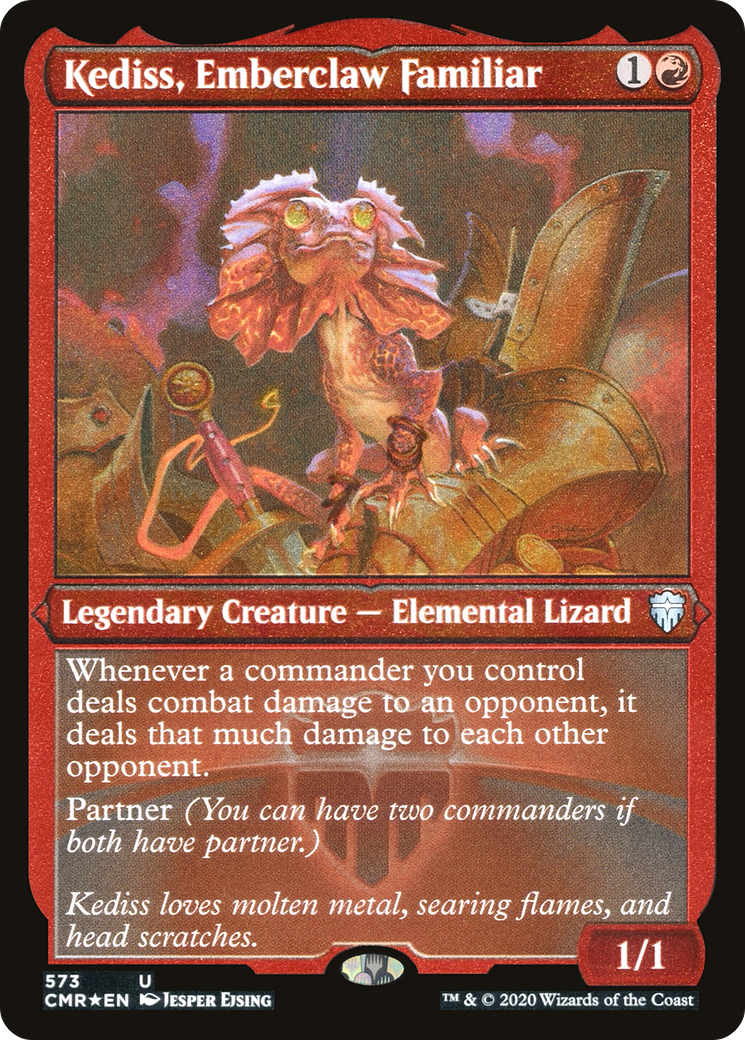 Image of Kediss, Emberclaw Familiar (Foil Etched) (CMR-573) - Commander Legends Foil
