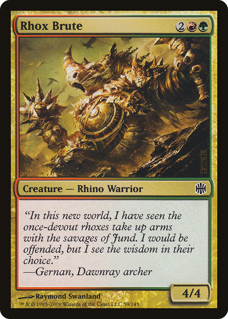Image of Rhox Brute (ARB-059) - Alara Reborn Foil