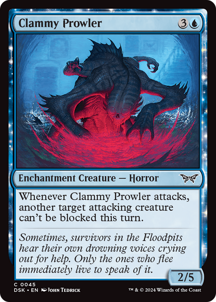 Image of Clammy Prowler (DSK-045) - Duskmourn: House of Horror: (enchantment)