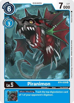 Image of Piranimon (BT4-028) - Great Legend