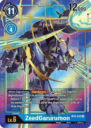 Image of ZeedGarurumon (Alternate Art) (BT4-033) - Great Legend Foil
