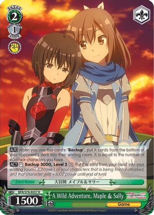 Image of A Wild Adventure, Maple & Sally (BFR/S78-E037 R) - BOFURI: I Don't Want to Get Hurt, so I'll Max Out My Defense