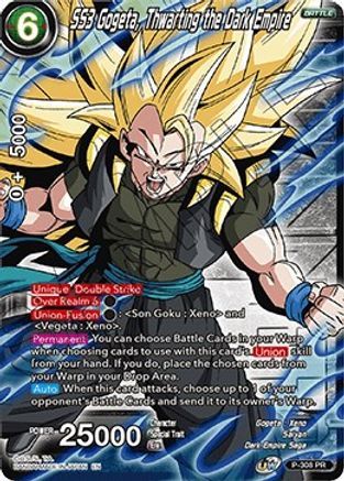 Image of SS3 Gogeta, Thwarting the Dark Empire (Winner Stamp) (P-308) - Tournament Promotion Cards