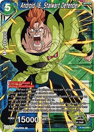 Image of Android 16, Stalwart Defender (Winner Stamped) (P-310) - Tournament Promotion Cards