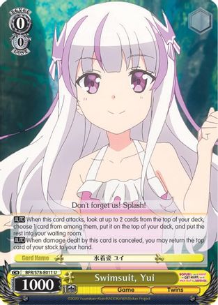Image of Swimsuit, Yui (BFR/S78-E011 U) - BOFURI: I Don't Want to Get Hurt, so I'll Max Out My Defense