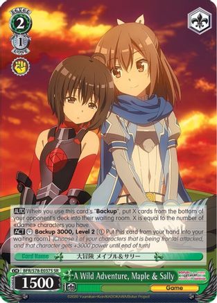 Image of A Wild Adventure, Maple & Sally (SR) (BFR/S78-E037S SR) - BOFURI: I Don't Want to Get Hurt, so I'll Max Out My Defense