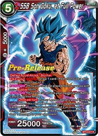 Image of SSB Son Goku, at Full Power (BT13-017) - Supreme Rivalry PreRelease Cards