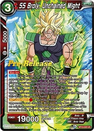 Image of SS Broly, Unchained Might (BT13-025) - Supreme Rivalry PreRelease Cards