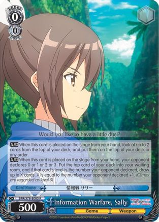 Image of Information Warfare, Sally (BFR/S78-E083 R) - BOFURI: I Don't Want to Get Hurt, so I'll Max Out My Defense