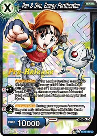 Image of Pan & Giru, Energy Fortification (BT13-033) - Supreme Rivalry PreRelease Cards