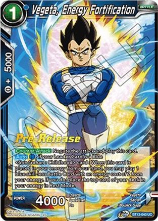Image of Vegeta, Energy Fortification (BT13-040) - Supreme Rivalry PreRelease Cards