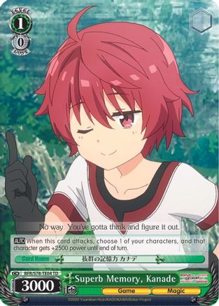 Image of Superb Memory, Kanade (BFR/S78-TE04 TD) - BOFURI: I Don't Want to Get Hurt, so I'll Max Out My Defense