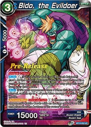 Image of Bido, the Evildoer (BT13-052) - Supreme Rivalry PreRelease Cards