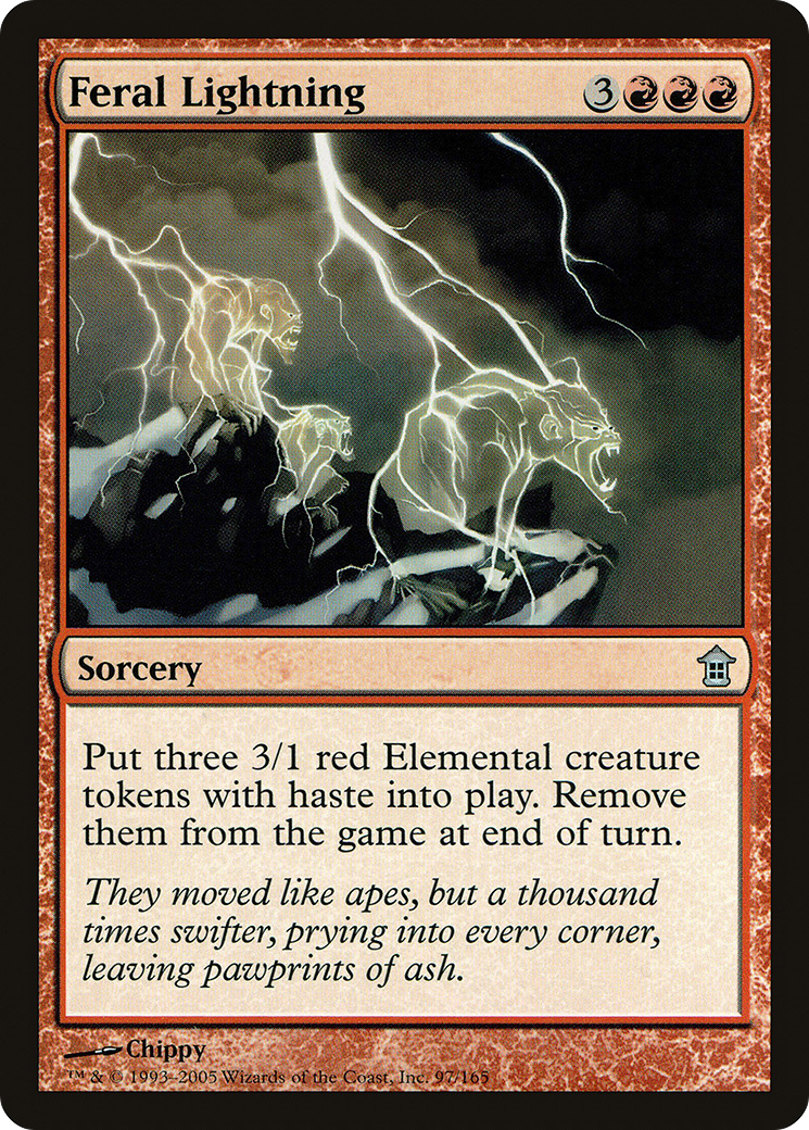 Image of Feral Lightning (SOK-097) - Saviors of Kamigawa