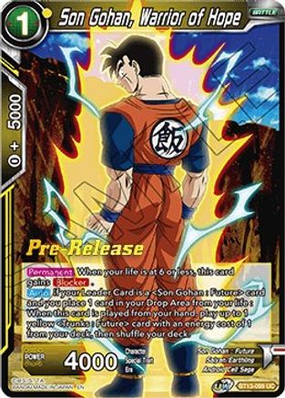 Image of Son Gohan, Warrior of Hope (BT13-099) - Supreme Rivalry PreRelease Cards