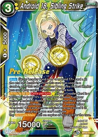 Image of Android 18, Sibling Strike (BT13-111) - Supreme Rivalry PreRelease Cards