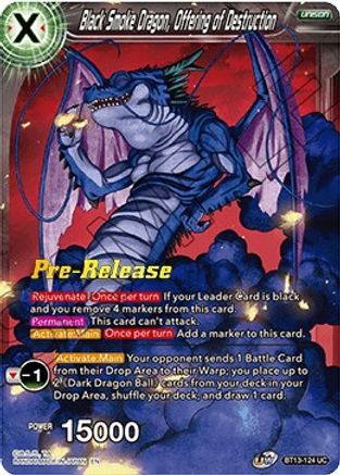 Image of Black Smoke Dragon, Offering of Destruction (BT13-124) - Supreme Rivalry PreRelease Cards