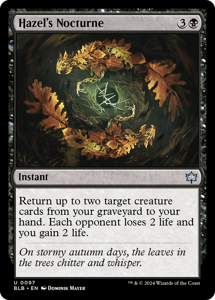 Image of Hazel's Nocturne (BLB-097) - Bloomburrow Foil